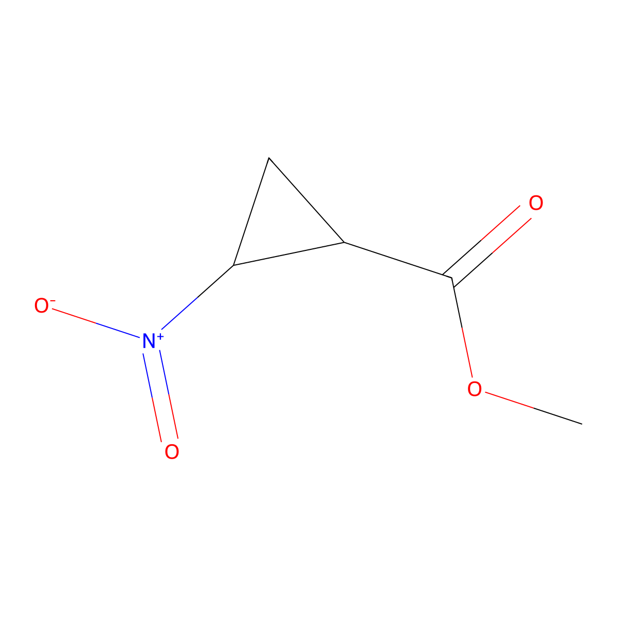 rac-methyl (1R,2R)-2-nitrocyclopropane-1-carboxylate molecular structure, CAS 22882-45-7