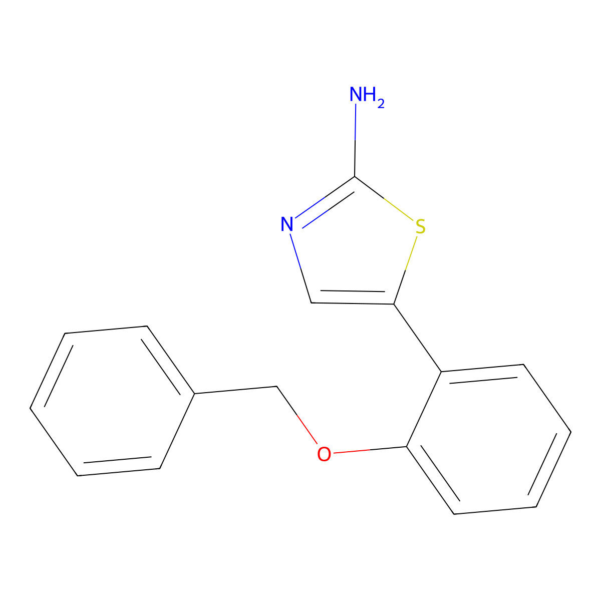 5-(2-(Benzyloxy)phenyl)thiazol-2-amine molecular structure, CAS 2288345-11-7