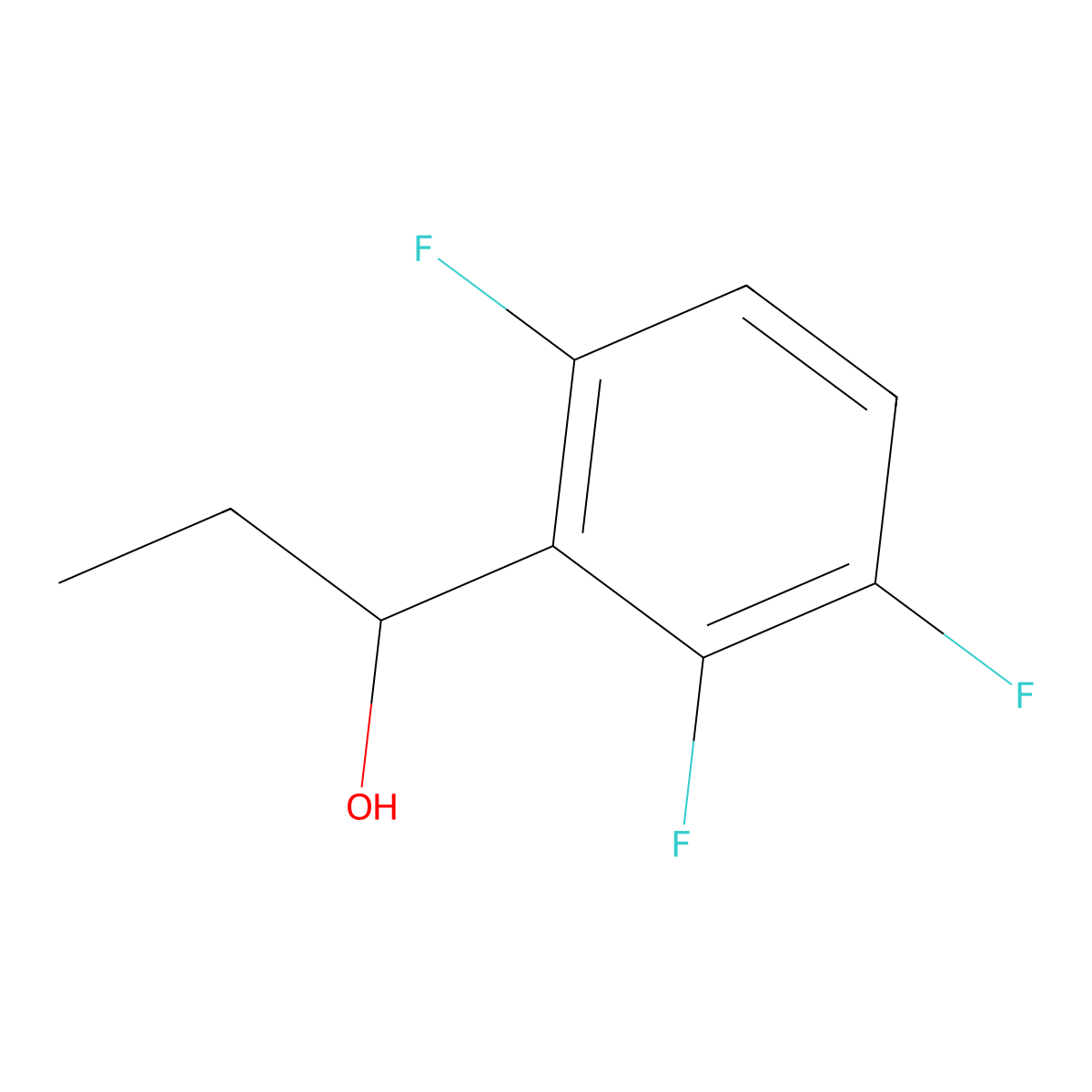 1-(2,3,6-Trifluorophenyl)propan-1-ol molecular structure, CAS 2288389-15-9