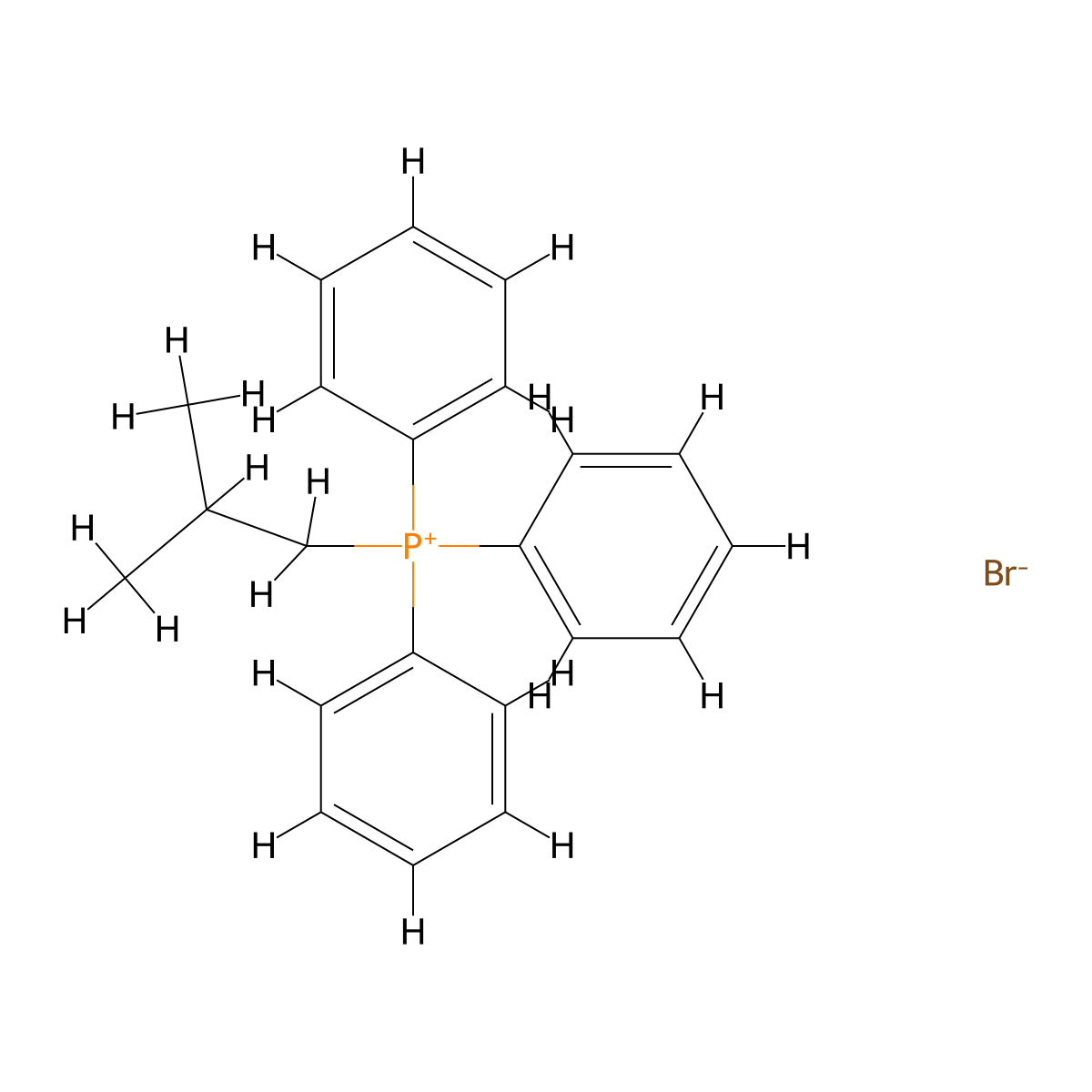 Isobutyltriphenylphosphonium bromide molecular structure, CAS 22884-29-3