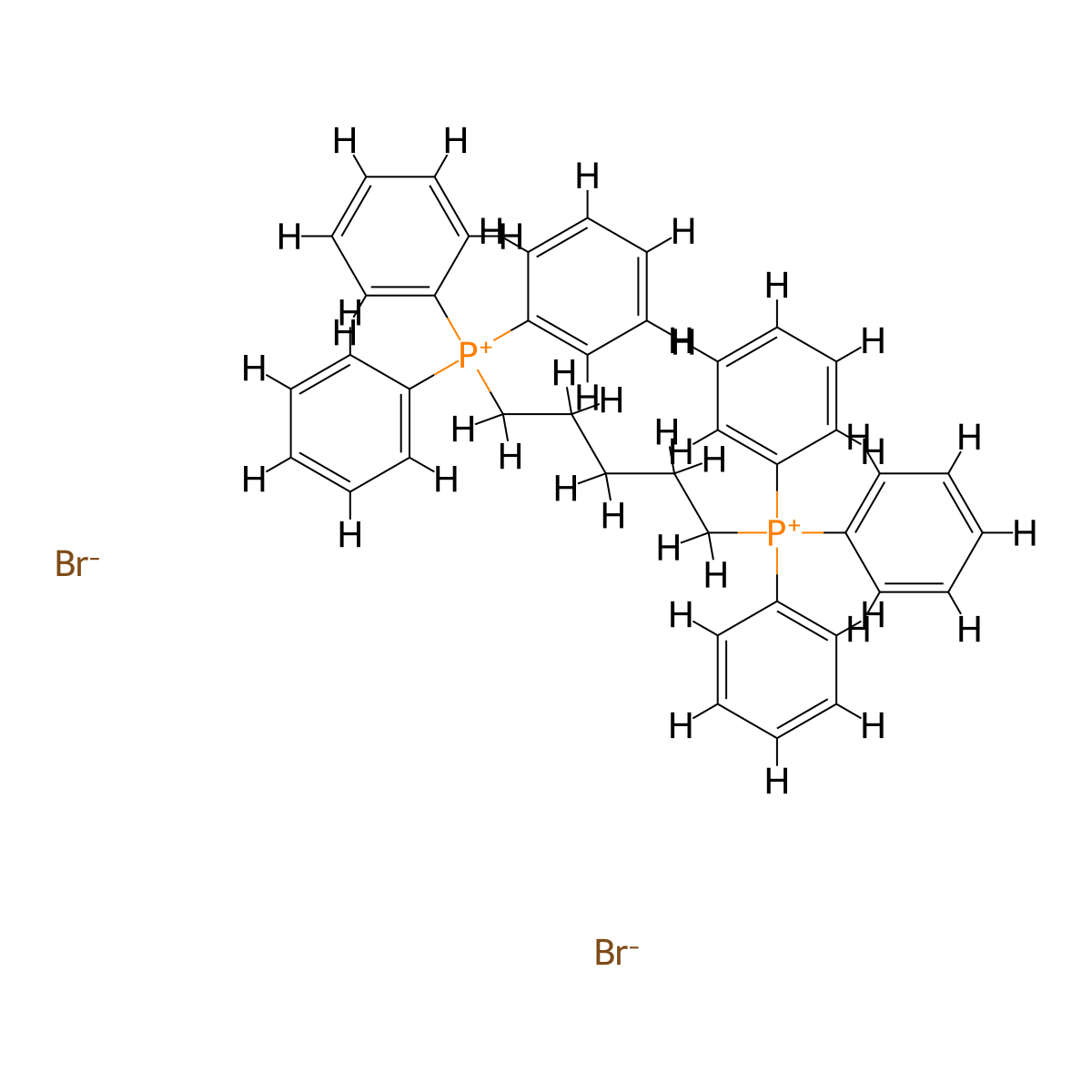 Pentamethylenebis(triphenylphosphonium) bromide molecular structure, CAS 22884-31-7