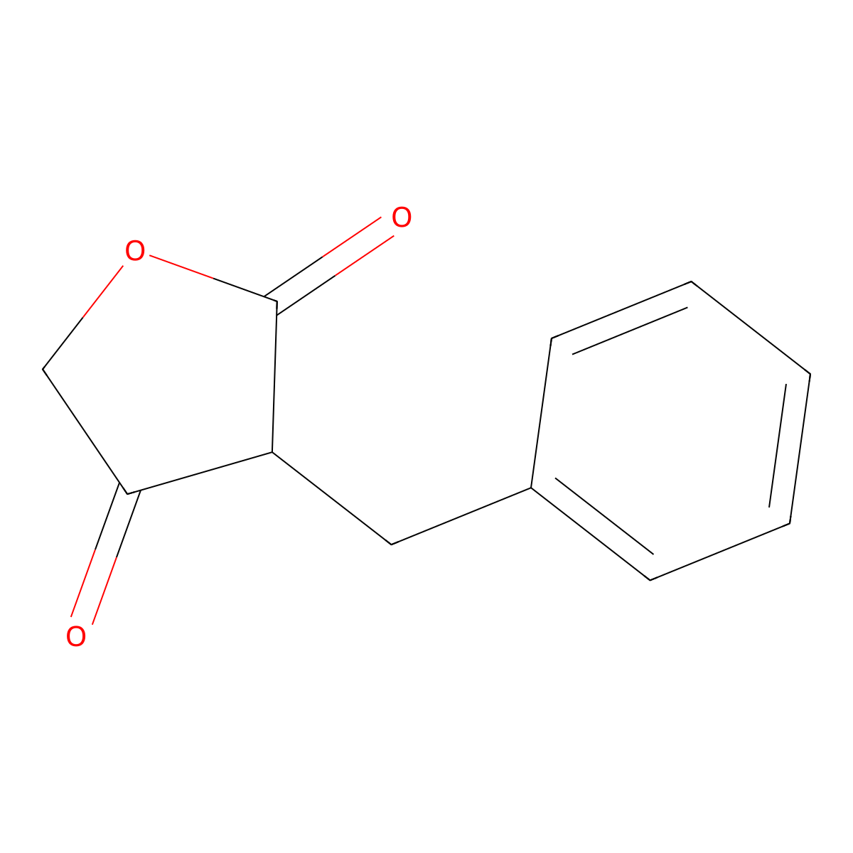 2,4(3H,5H)-Furandione, 3-benzyl- molecular structure, CAS 22884-81-7