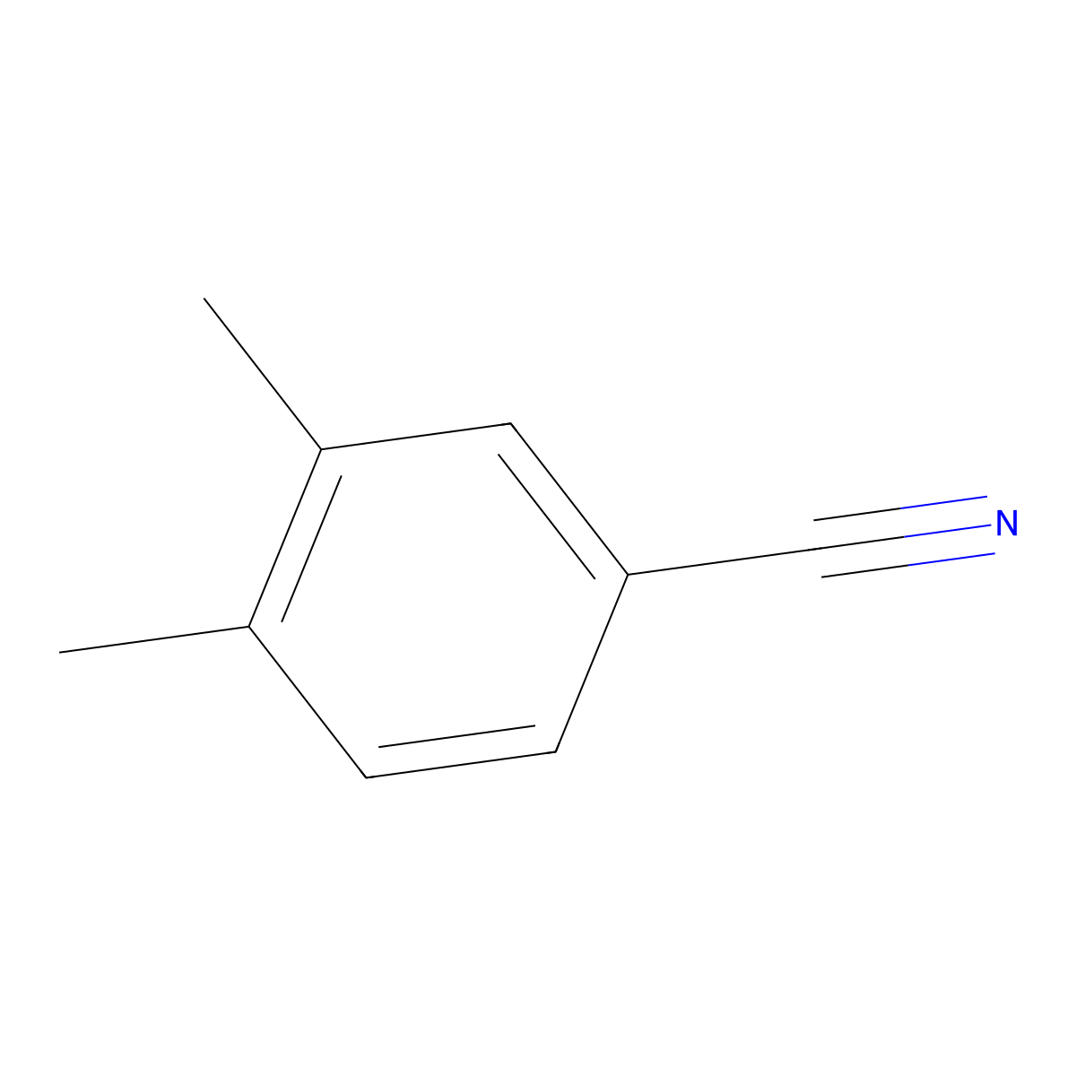 3,4-Dimethylbenzonitrile molecular structure, CAS 22884-95-3