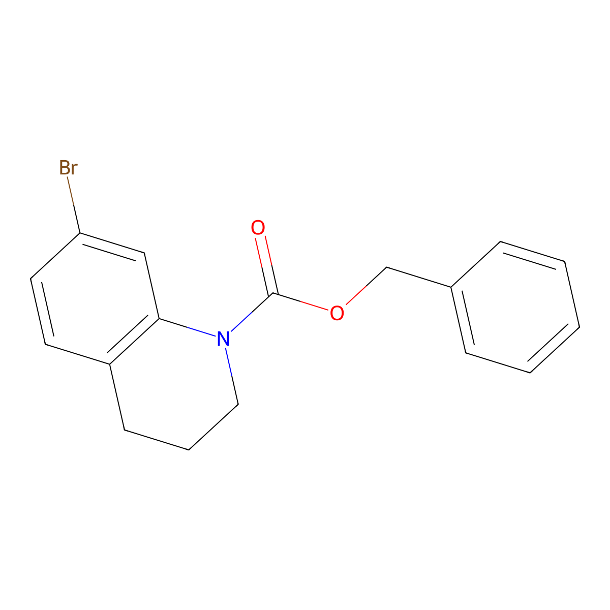 Benzyl 7-bromo-1,2,3,4-tetrahydroquinoline-1-carboxylate molecular structure, CAS 2288427-26-7