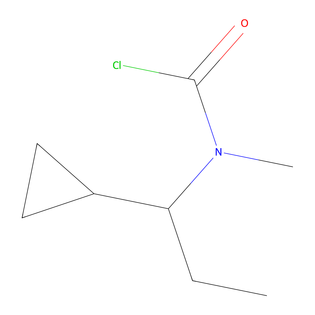N-(1-Cyclopropylpropyl)-N-methylcarbamoyl chloride molecular structure, CAS 2288464-02-6