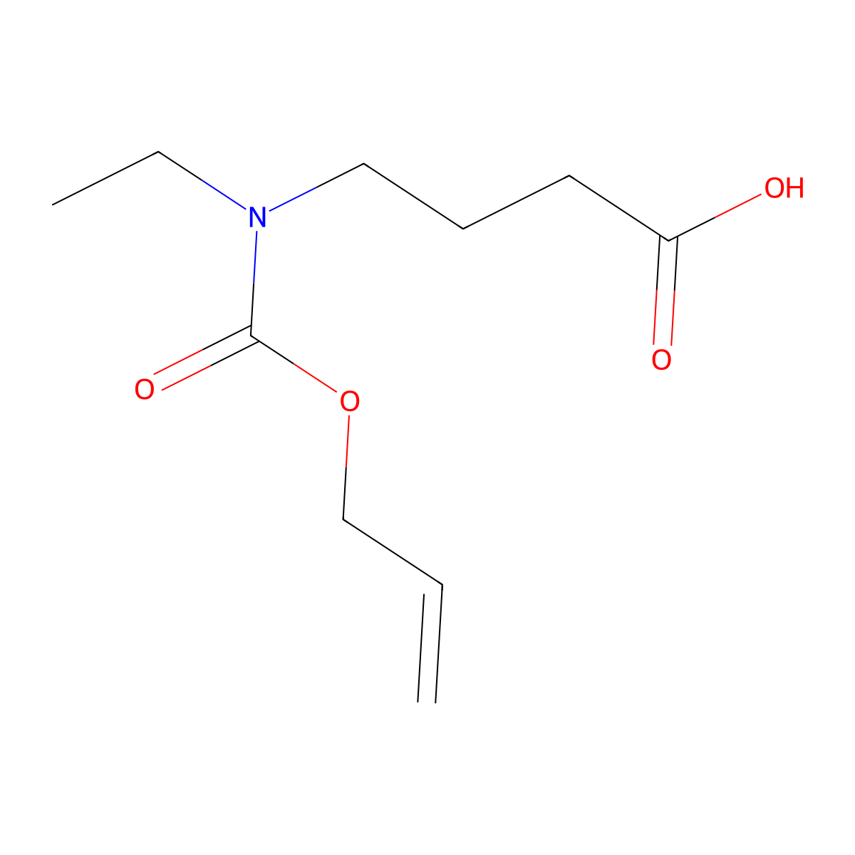 4-{Ethyl[(prop-2-en-1-yloxy)carbonyl]amino}butanoic acid molecular structure, CAS 2288527-20-6
