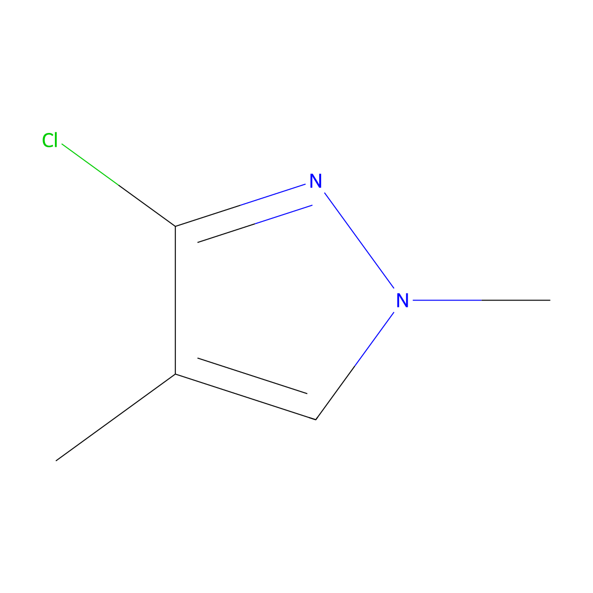 3-Chloro-1,4-dimethyl-1H-pyrazole molecular structure, CAS 228862-16-6