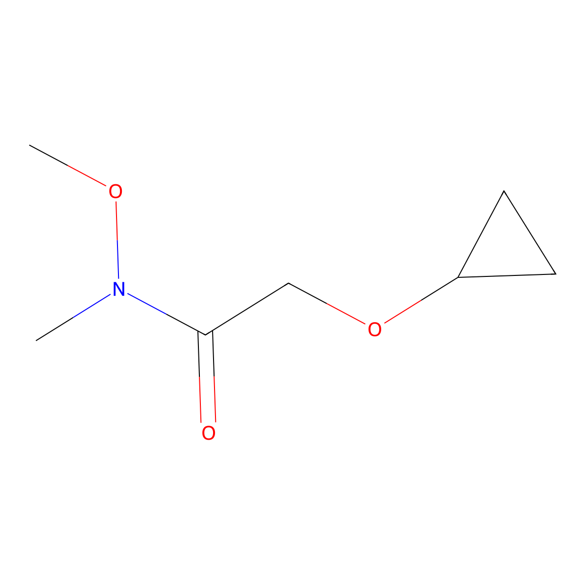 2-Cyclopropoxy-N-methoxy-N-methylacetamide molecular structure, CAS 2288654-54-4