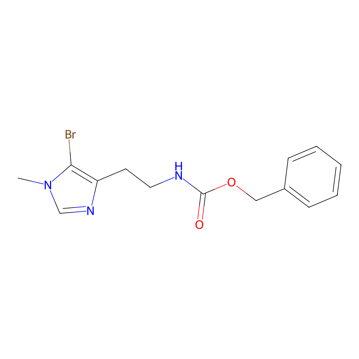 benzyl N-[2-(5-bromo-1-methyl-1H-imidazol-4-yl)ethyl]carbamate molecular structure, CAS 2288655-28-5