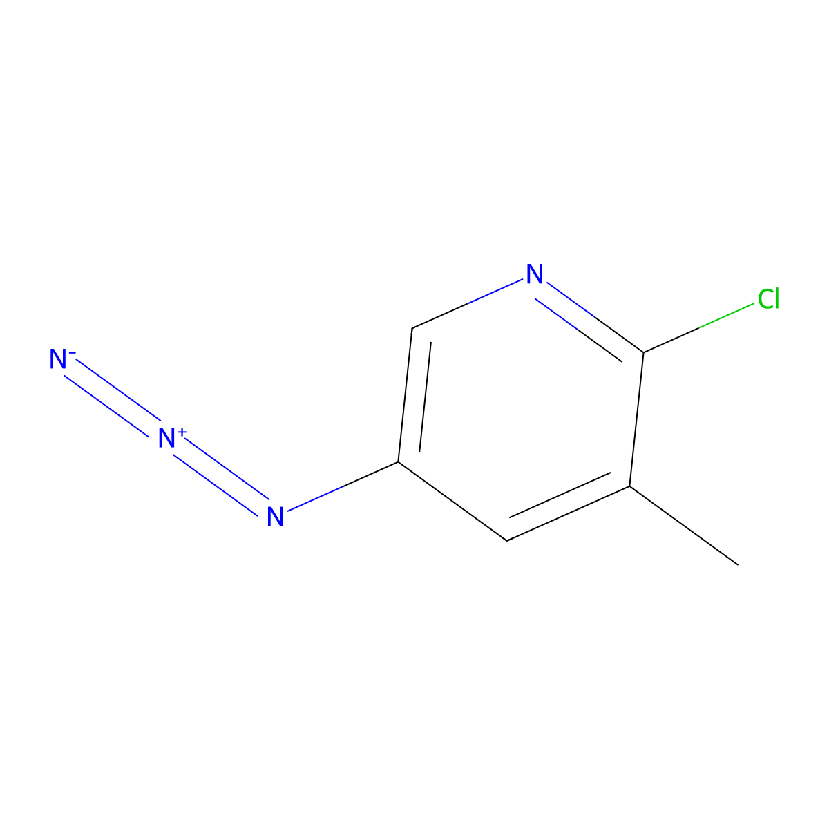 5-Azido-2-chloro-3-methylpyridine molecular structure, CAS 228867-60-5