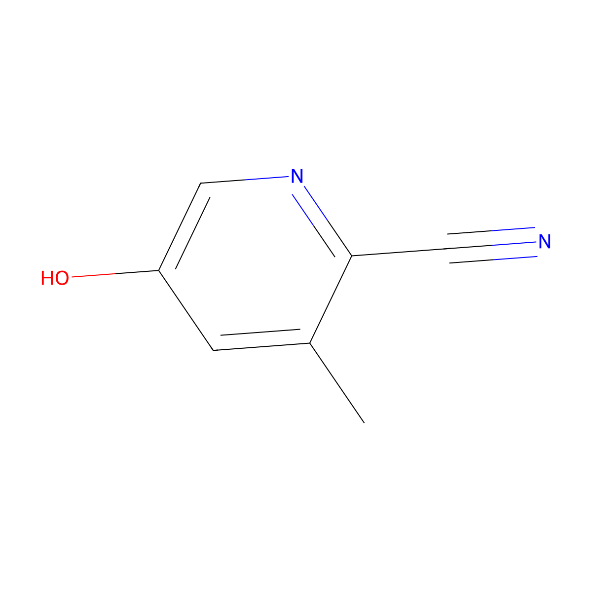 5-Hydroxy-3-methylpyridine-2-carbonitrile molecular structure, CAS 228867-86-5
