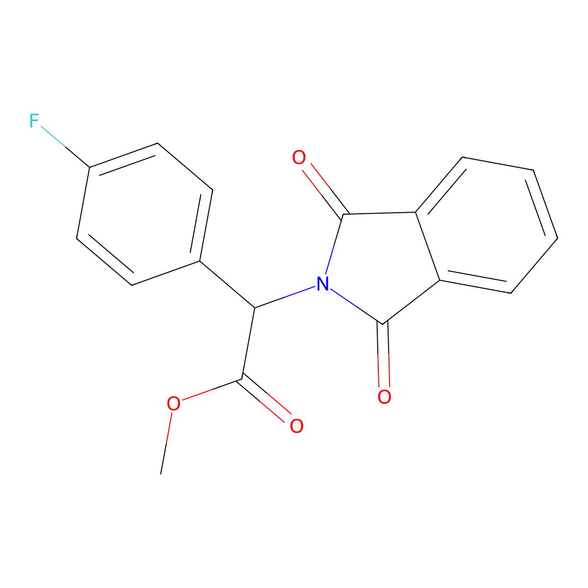 MEthyl-2-(1,3-dioxoisoindol-2-yl)-2-(4-fluorophenyl)acetate molecular structure, CAS 2288708-45-0