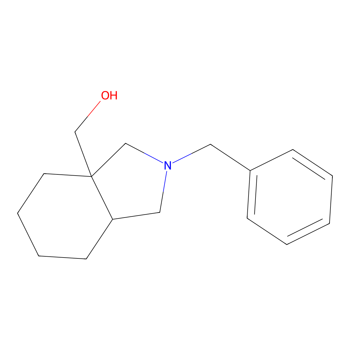 (2-benzyl-octahydro-1H-isoindol-3a-yl)methanol molecular structure, CAS 2288708-52-9