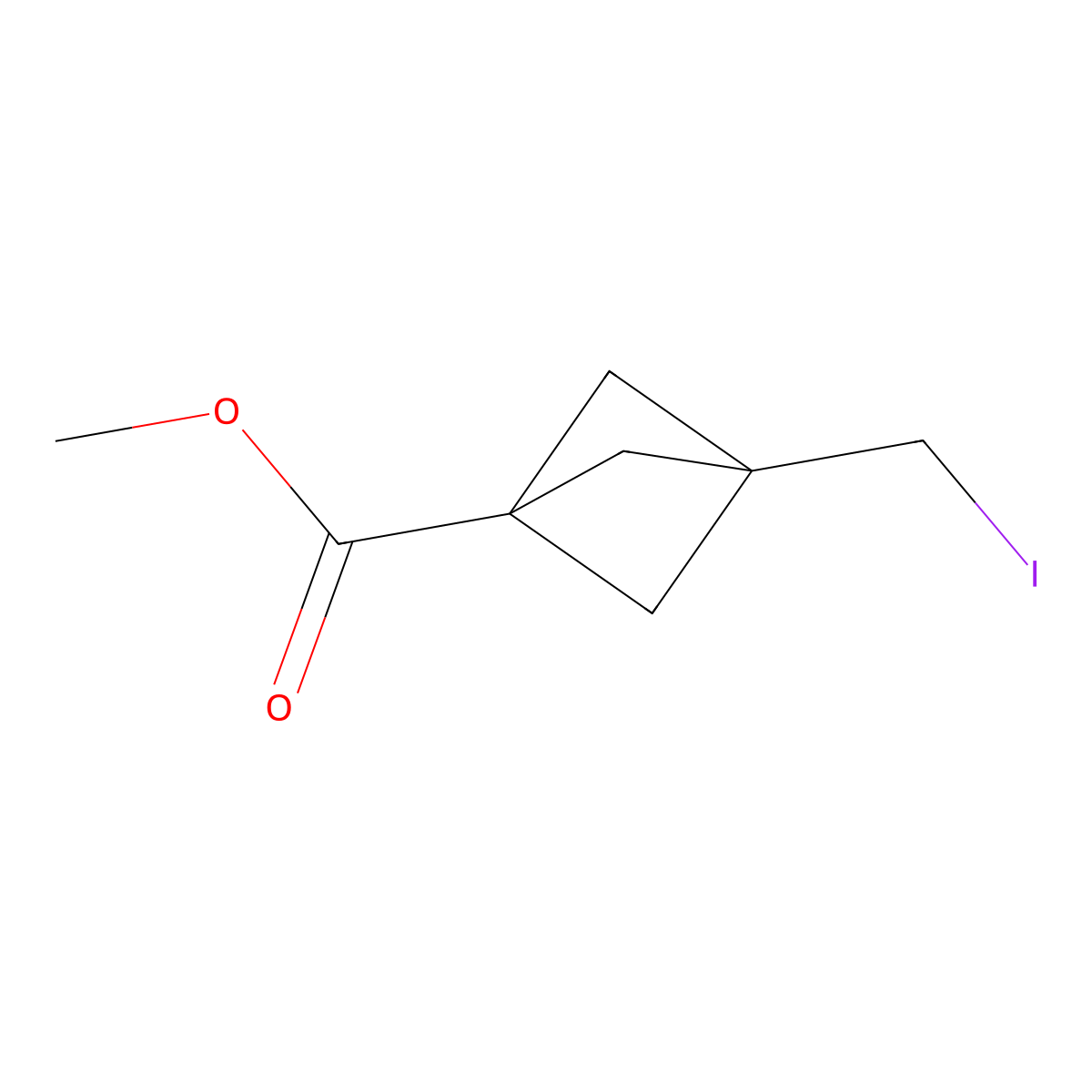 Methyl 3-(iodomethyl)bicyclo[1.1.1]pentane-1-carboxylate molecular structure, CAS 2288708-53-0