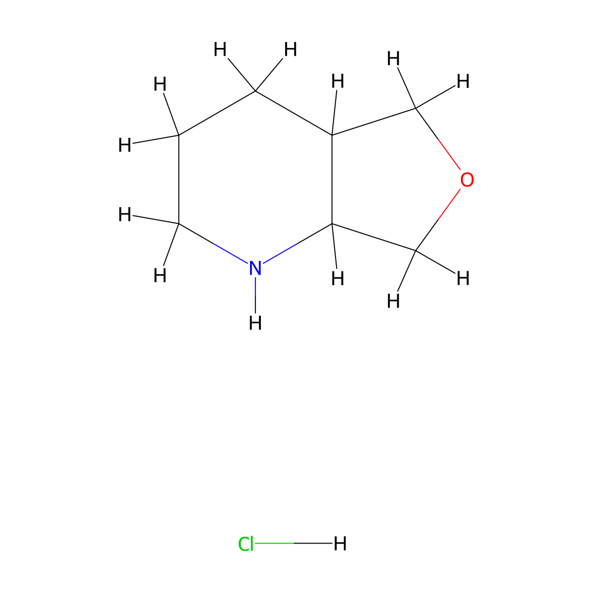 Octahydrofuro[3,4-b]pyridine hydrochloride molecular structure, CAS 2288708-55-2