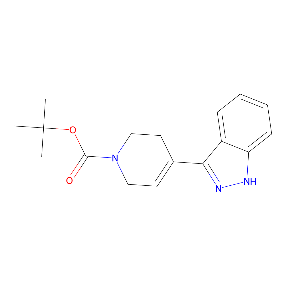 tert-Butyl 4-(1H-indazol-3-yl)-5,6-dihydropyridine-1(2H)-carboxylate molecular structure, CAS 2288708-62-1
