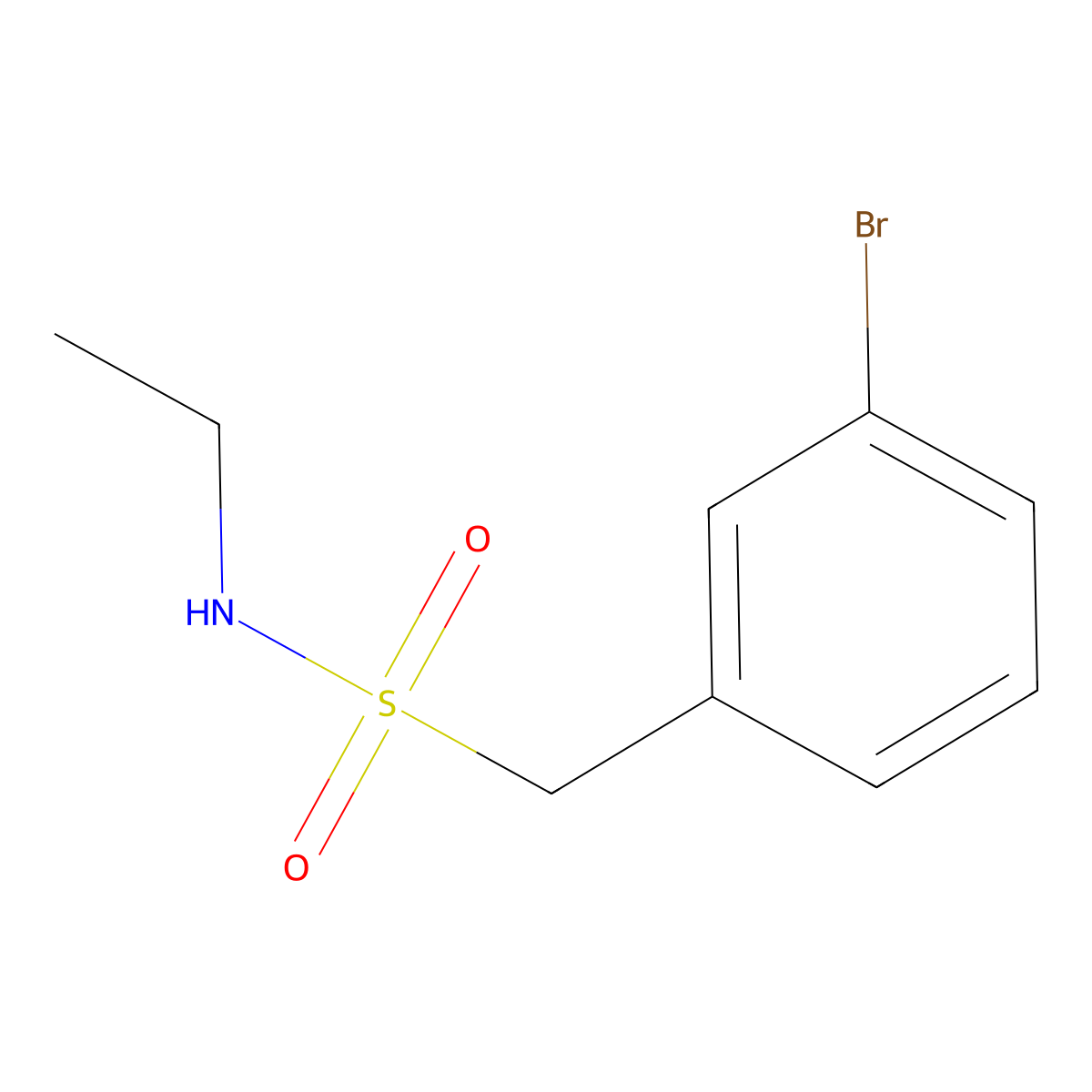 1-(3-Bromophenyl)-N-ethylmethanesulfonamide molecular structure, CAS 2288708-67-6