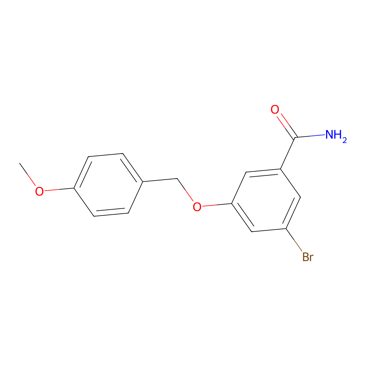 3-BRomo-5-[(4-methoxyphenyl)methoxy]benzamide molecular structure, CAS 2288708-76-7