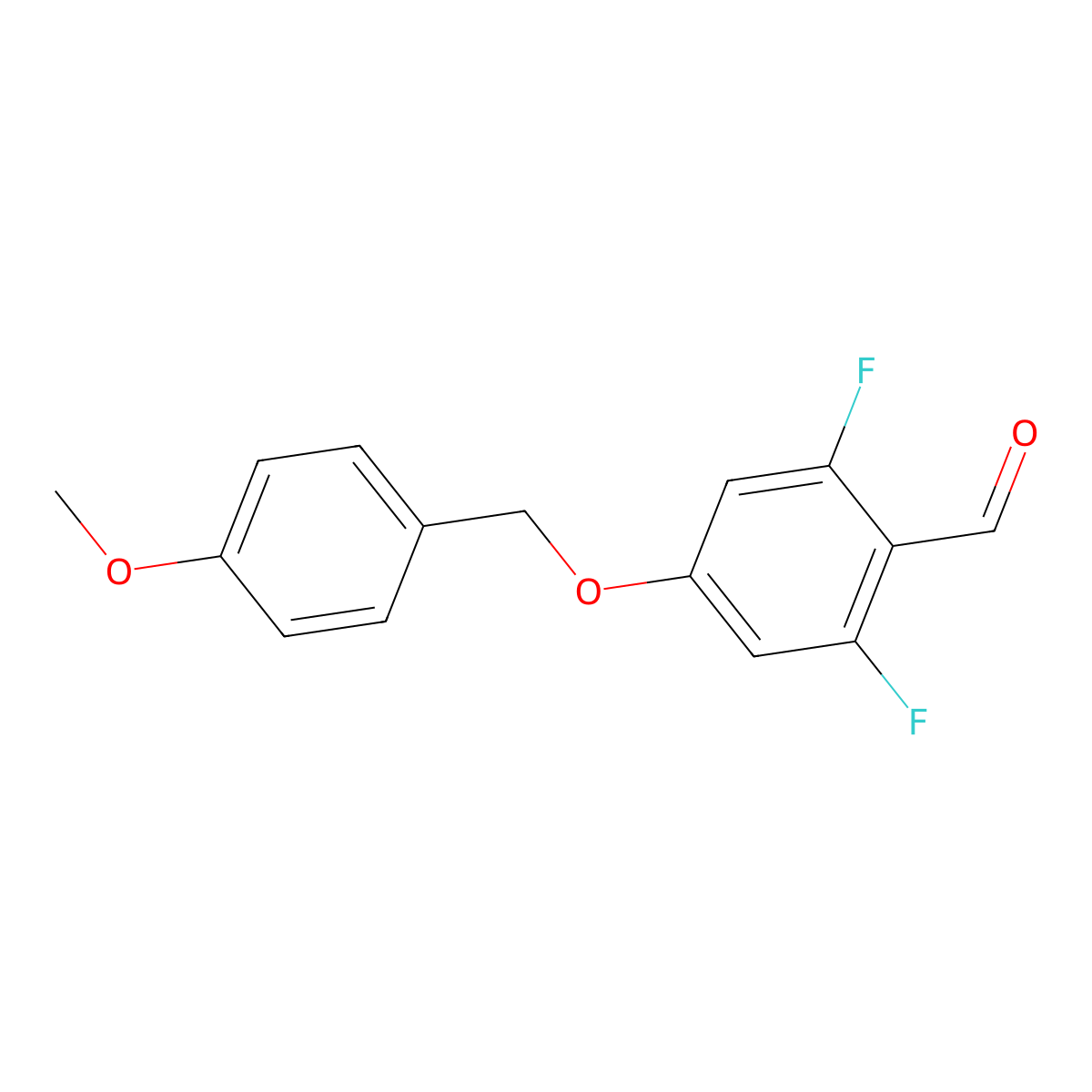 2,6-DIfluoro-4-[(4-methoxyphenyl)methoxy]benzaldehyde molecular structure, CAS 2288708-86-9