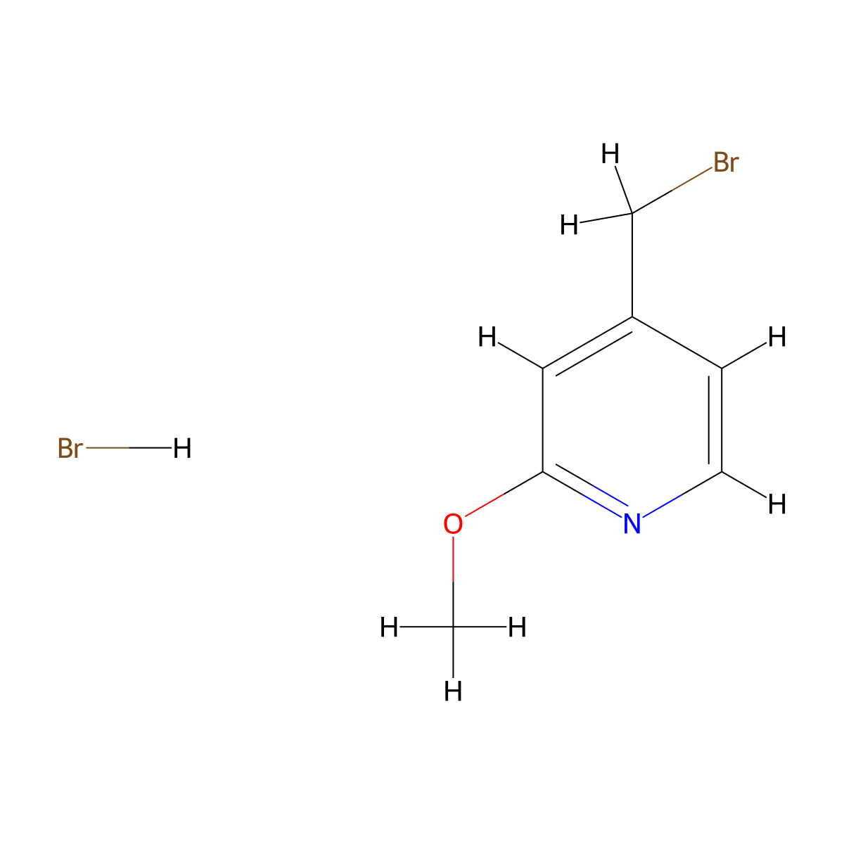 4-(Bromomethyl)-2-methoxypyridine hydrobromide molecular structure, CAS 2288708-87-0