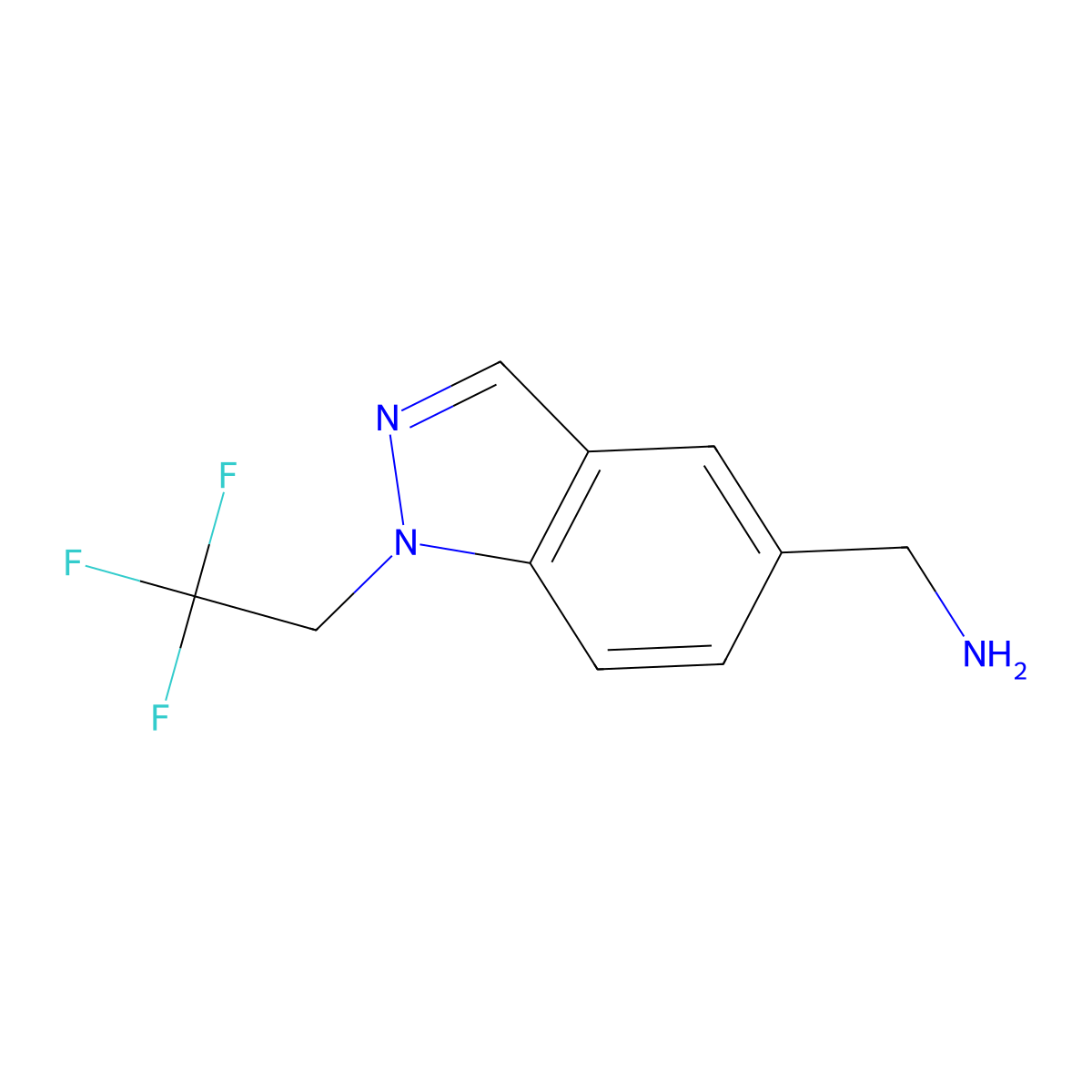 (1-(2,2,2-Trifluoroethyl)-1H-indazol-5-yl)methanamine molecular structure, CAS 2288708-89-2