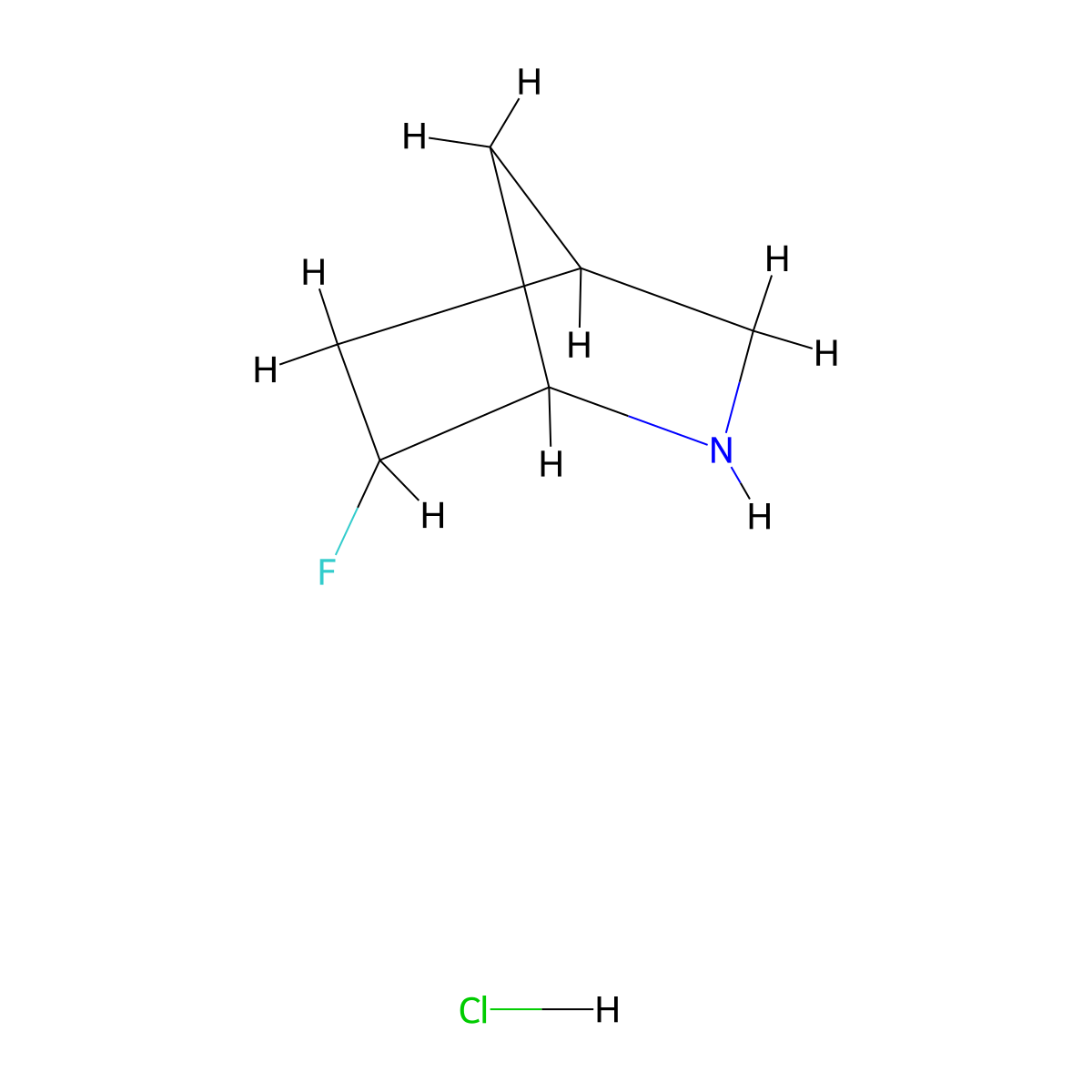6-Fluoro-2-azabicyclo[2.2.1]heptane hydrochloride molecular structure, CAS 2288709-05-5