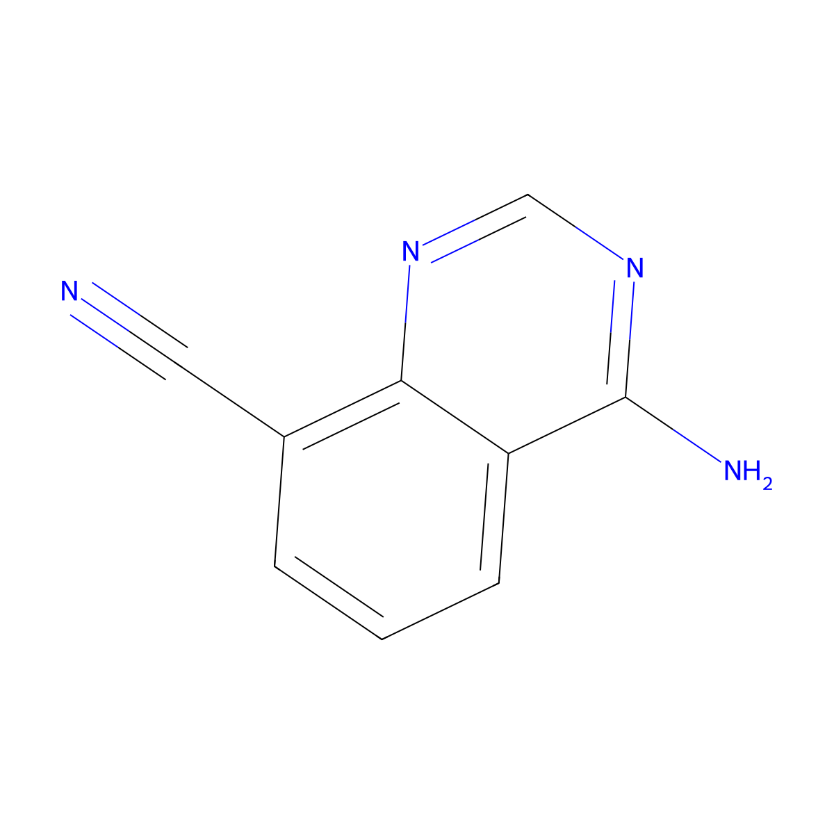 4-Aminoquinazoline-8-carbonitrile molecular structure, CAS 2288709-19-1