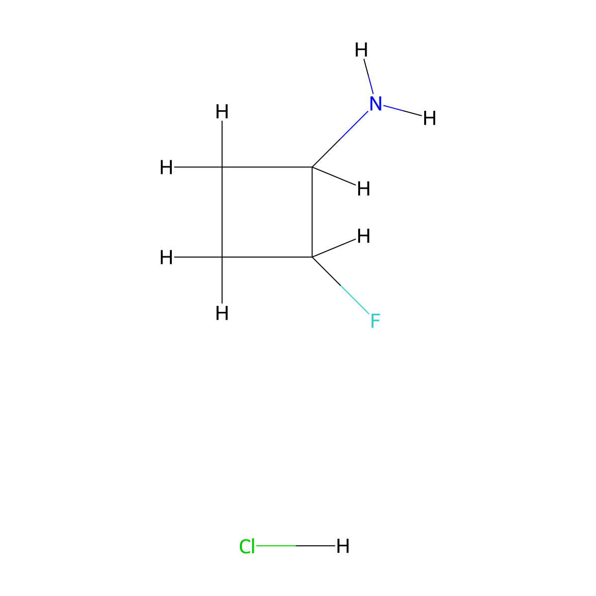 2-Fluorocyclobutanamine hydrochloride molecular structure, CAS 2288709-22-6