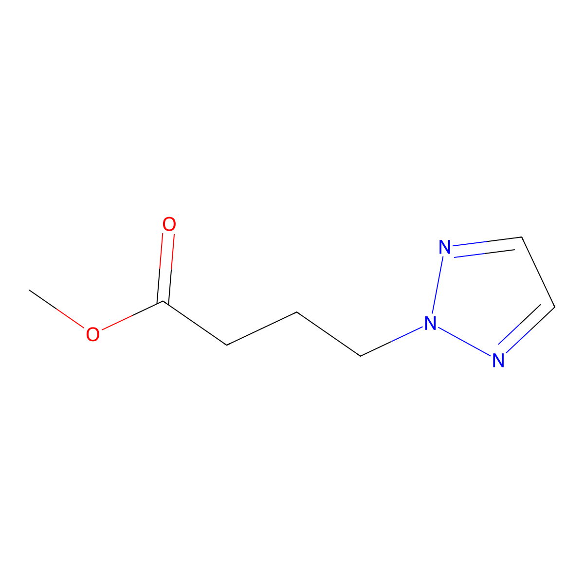 MEthyl 4-(1,2,3-triazol-2-yl)butanoate molecular structure, CAS 2288709-41-9