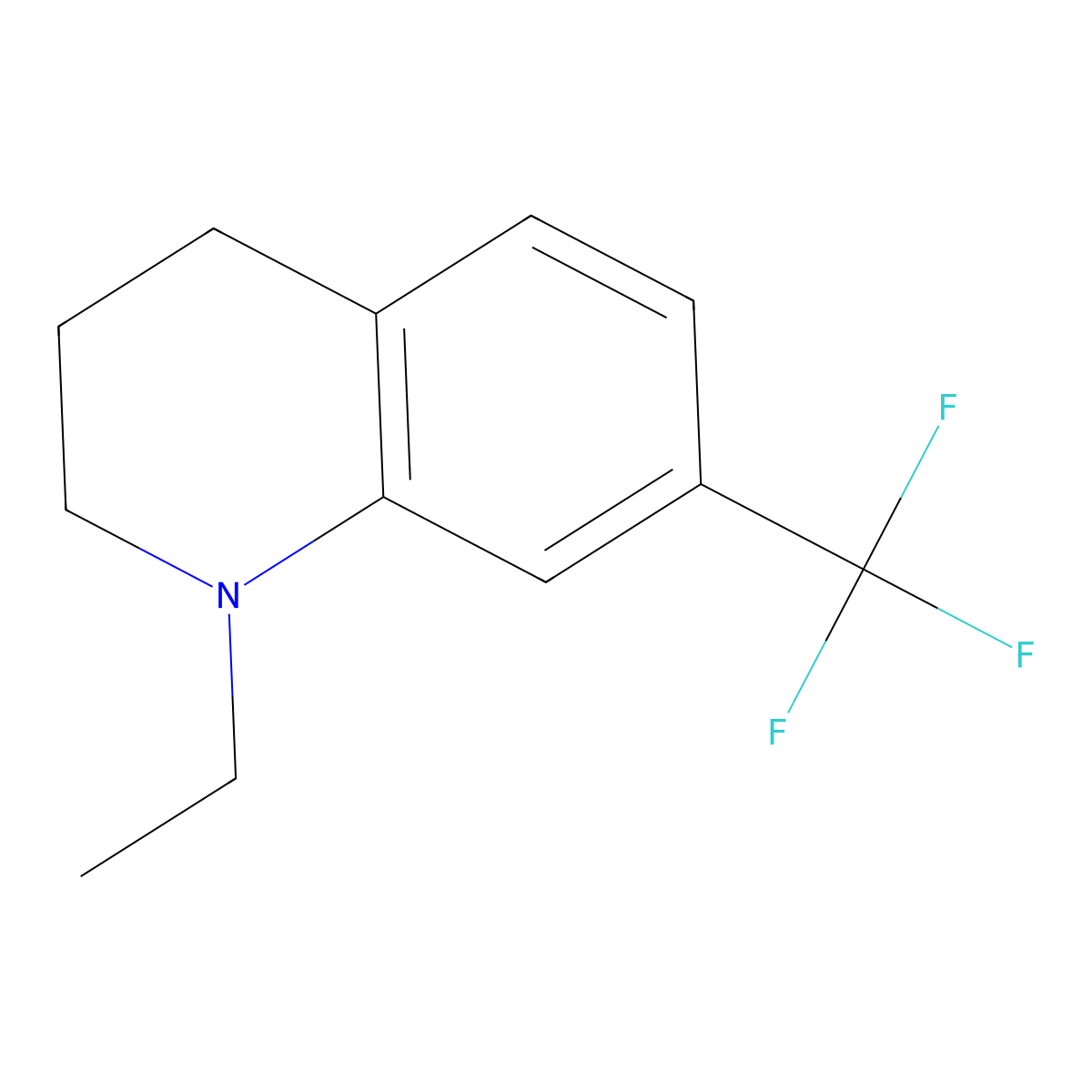 1-Ethyl-7-(trifluoromethyl)-1,2,3,4-tetrahydroquinoline molecular structure, CAS 2288709-48-6