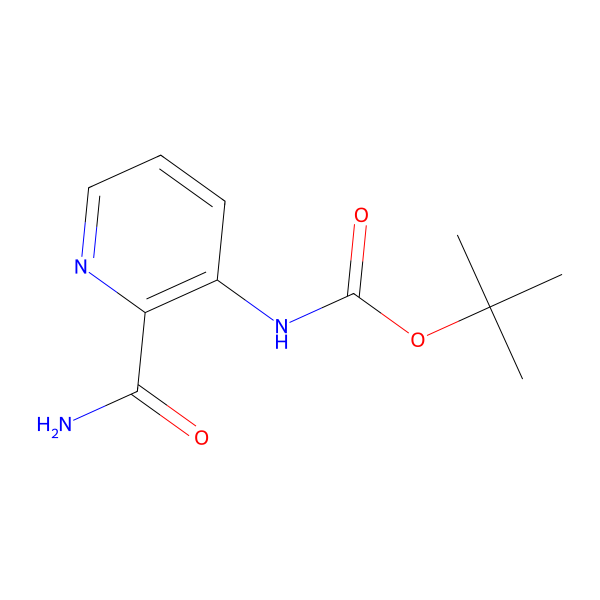 tert-Butyl (2-carbamoylpyridin-3-yl)carbamate molecular structure, CAS 2288709-59-9
