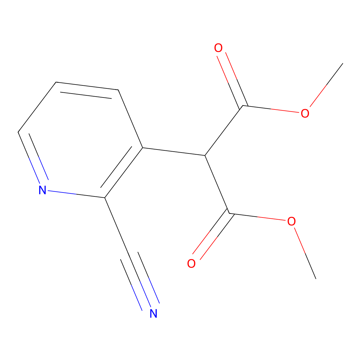 1,3-Dimethyl 2-(2-cyanopyridin-3-yl)propanedioate molecular structure, CAS 2288709-76-0