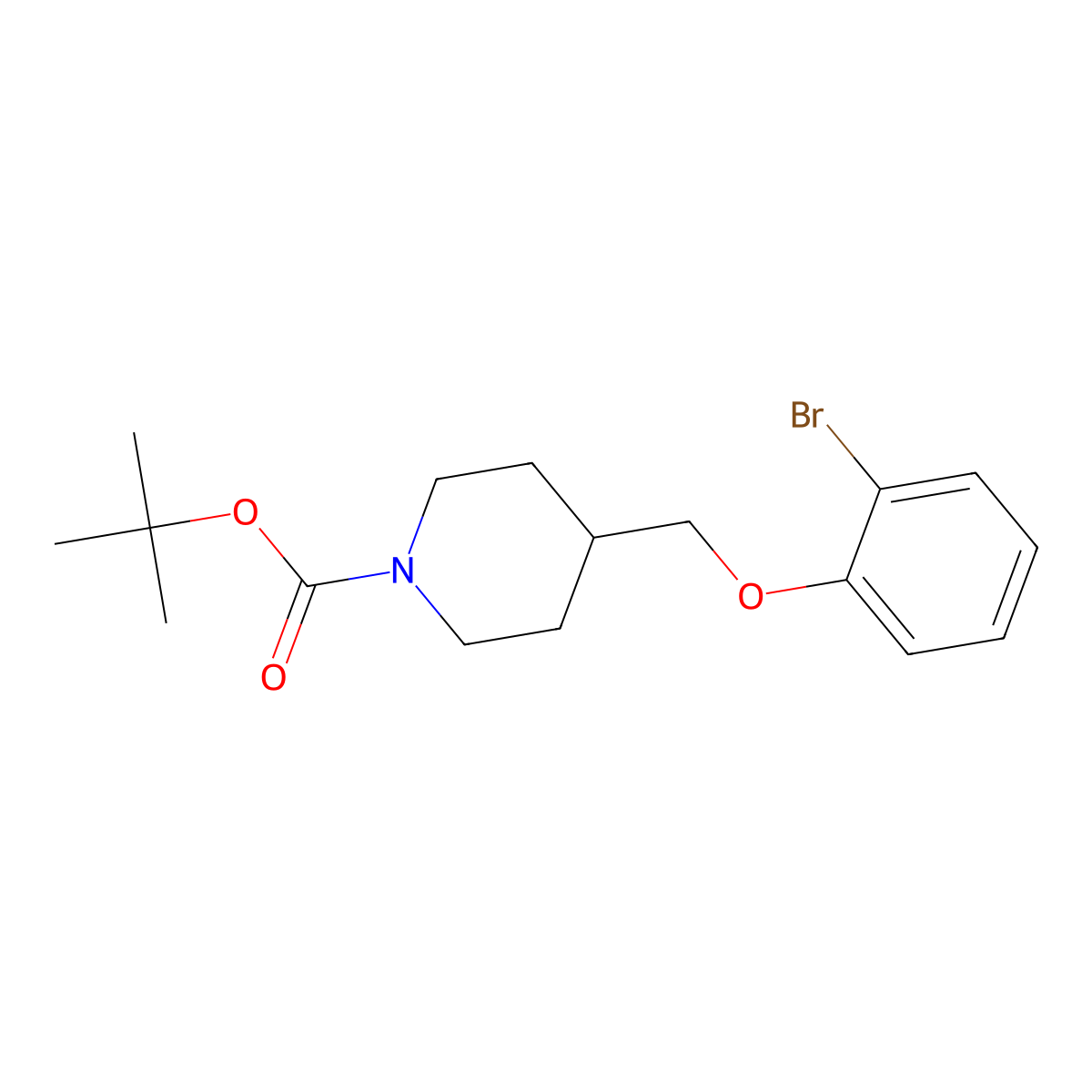 tert-Butyl 4-(2-bromophenoxymethyl)piperidine-1-carboxylate molecular structure, CAS 2288709-83-9