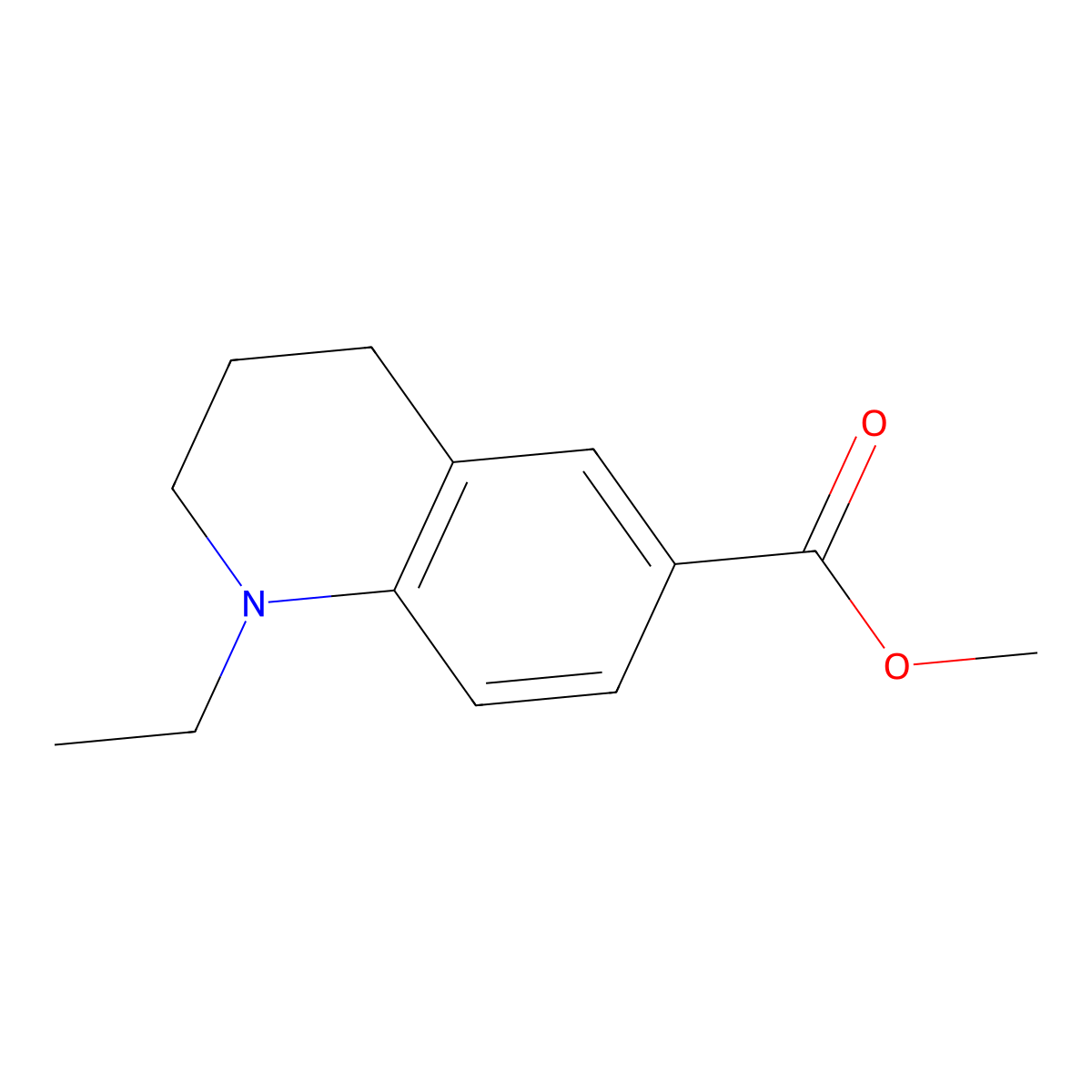 Methyl 1-ethyl-1,2,3,4-tetrahydroquinoline-6-carboxylate molecular structure, CAS 2288709-86-2