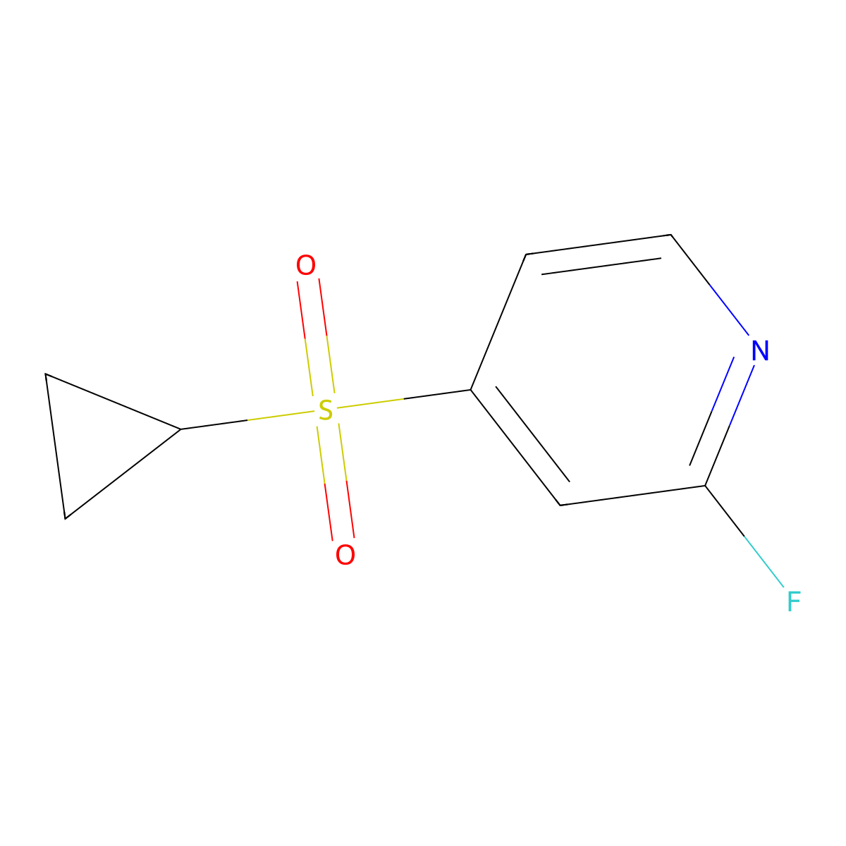 4-(Cyclopropylsulfonyl)-2-fluoropyridine molecular structure, CAS 2288709-94-2
