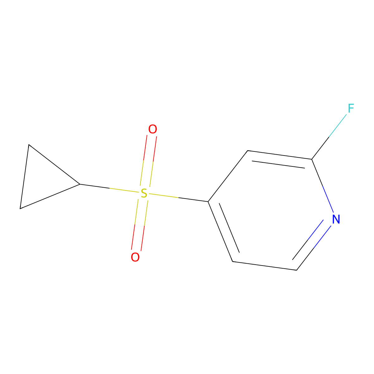 4-(Cyclopropylsulfonyl)-2-fluoropyridine molecular structure, CAS 2288709-94-2