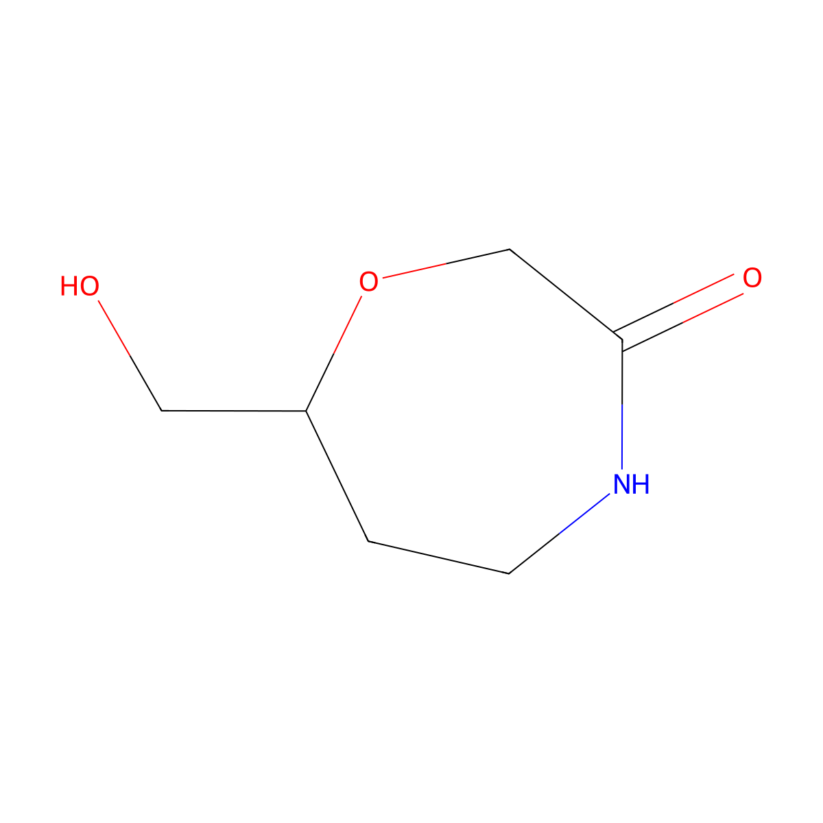 7-(Hydroxymethyl)-1,4-oxazepan-3-one molecular structure, CAS 2288710-02-9