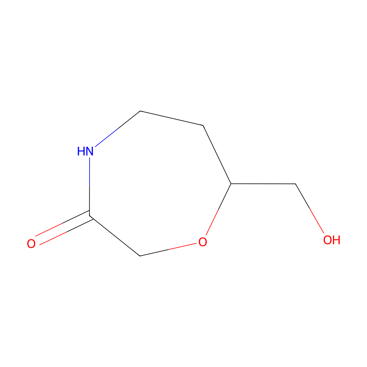 7-(Hydroxymethyl)-1,4-oxazepan-3-one molecular structure, CAS 2288710-02-9