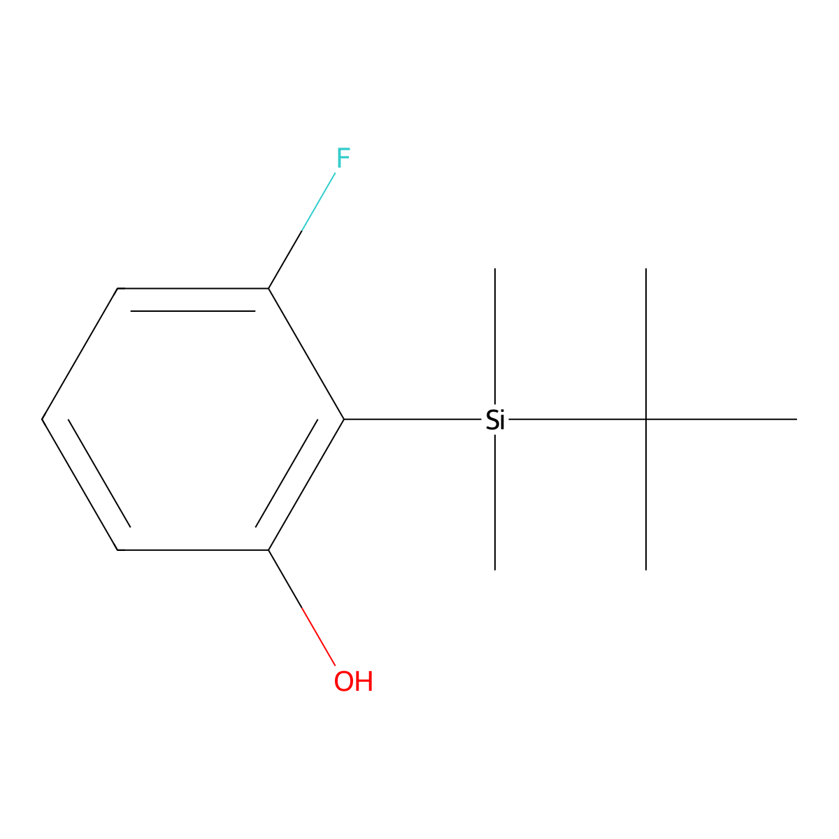 2-(tert-Butyldimethylsilyl)-3-fluorophenol molecular structure, CAS 2288710-06-3