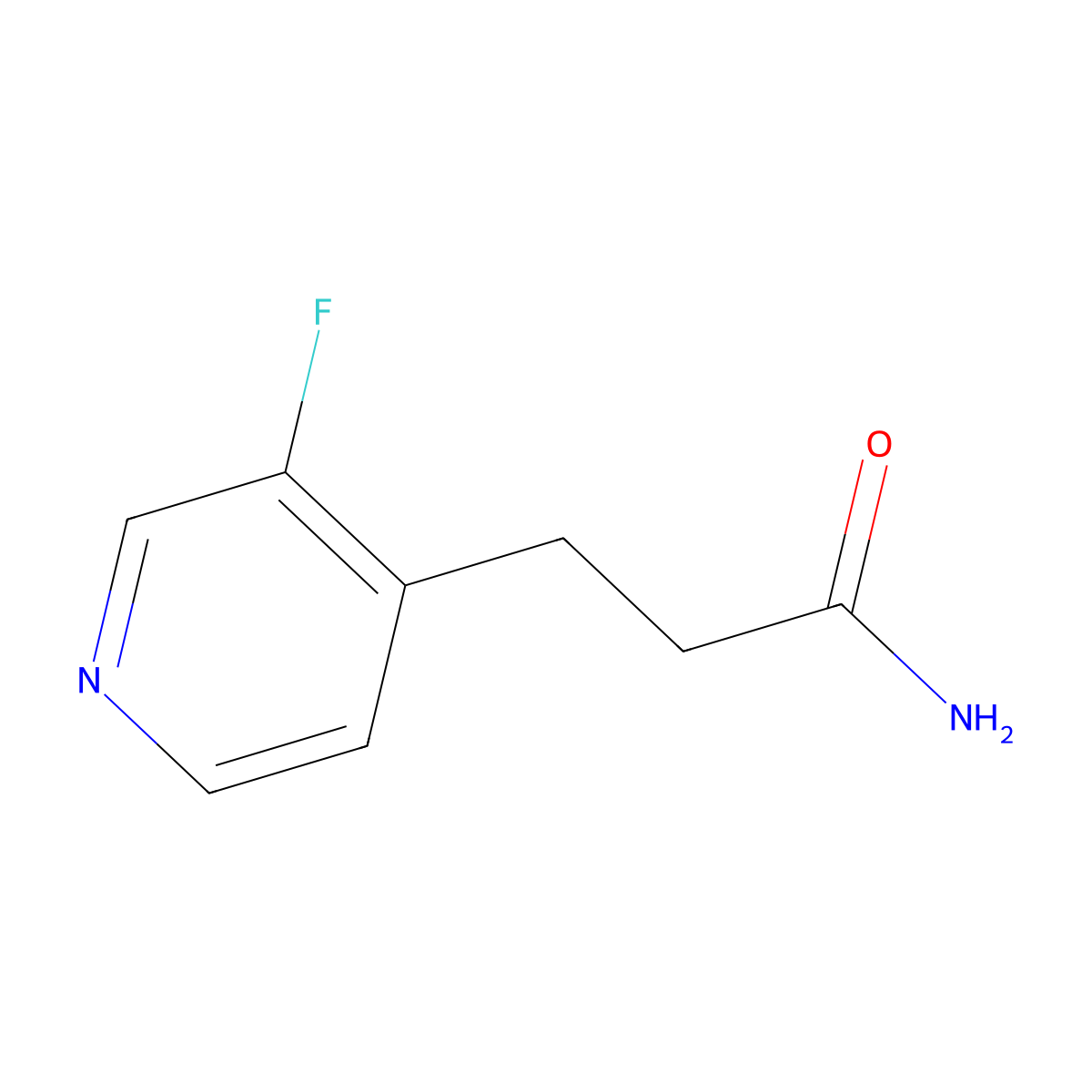 3-(3-Fluoropyridin-4-yl)propanamide molecular structure, CAS 2288710-14-3