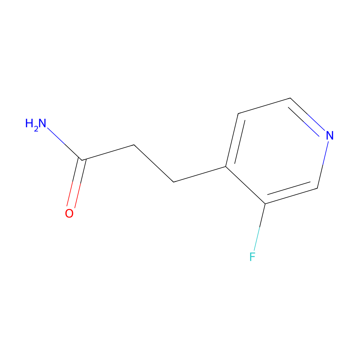 3-(3-Fluoropyridin-4-yl)propanamide molecular structure, CAS 2288710-14-3