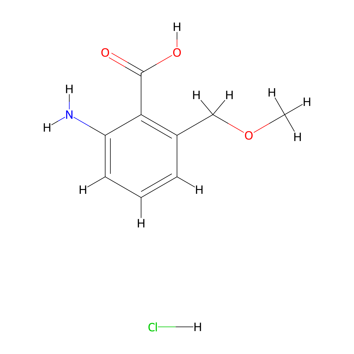 2-Amino-6-(methoxymethyl)benzoic acid hydrochloride molecular structure, CAS 2288710-23-4