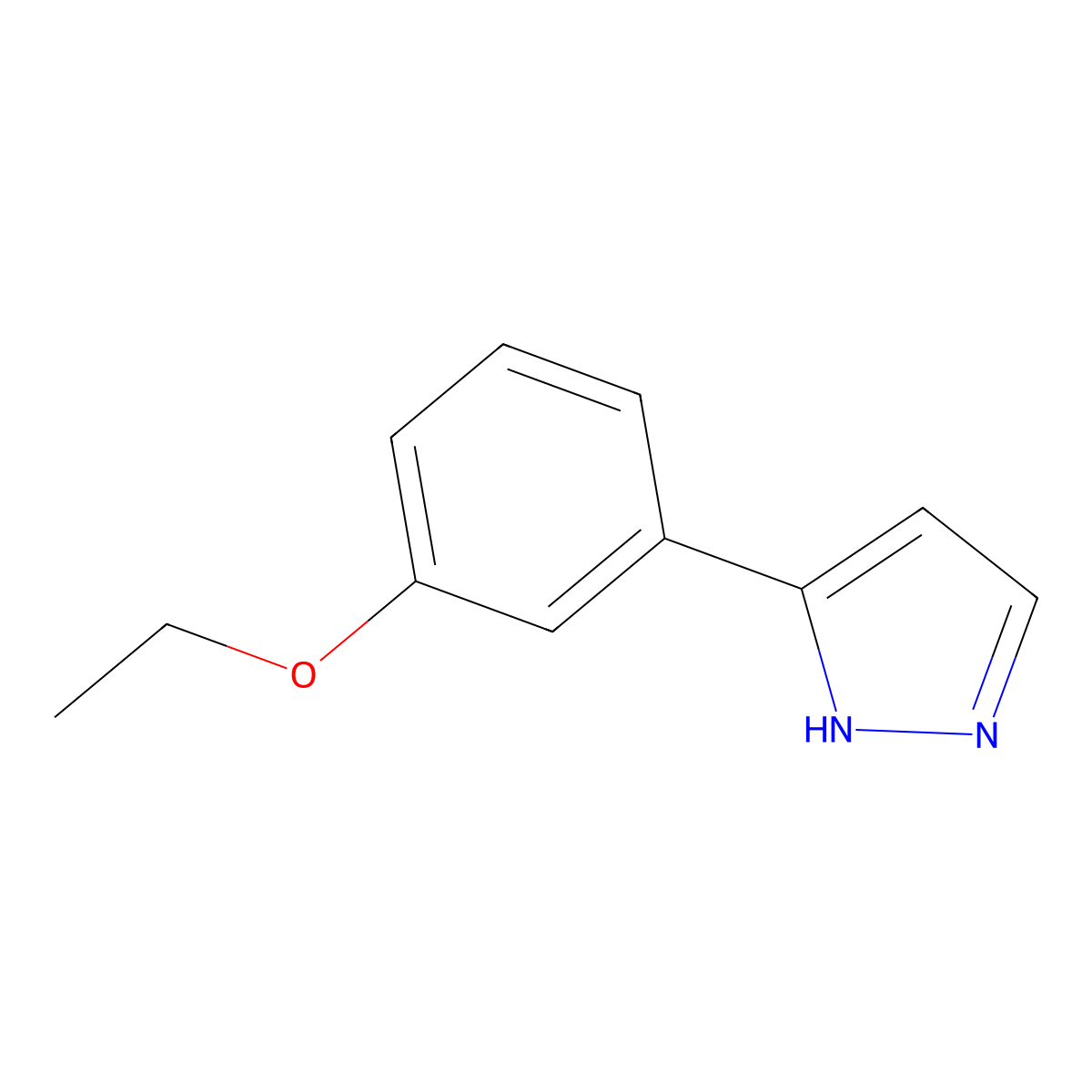 3-(3-EThoxyphenyl)-1H-pyrazole molecular structure, CAS 2288710-35-8
