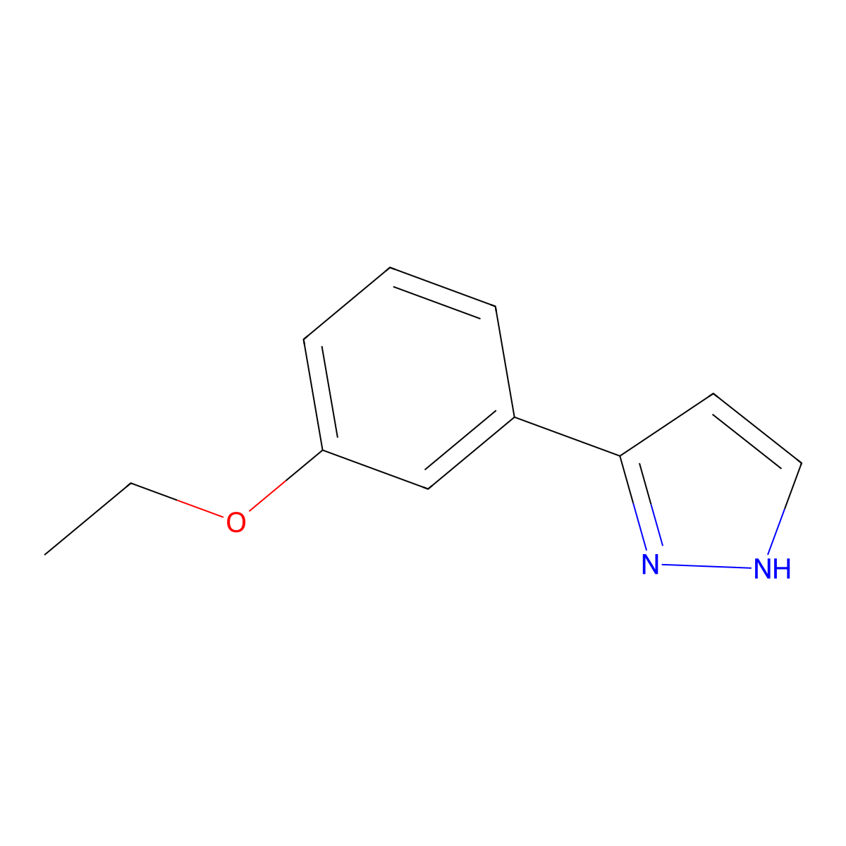 3-(3-EThoxyphenyl)-1H-pyrazole molecular structure, CAS 2288710-35-8