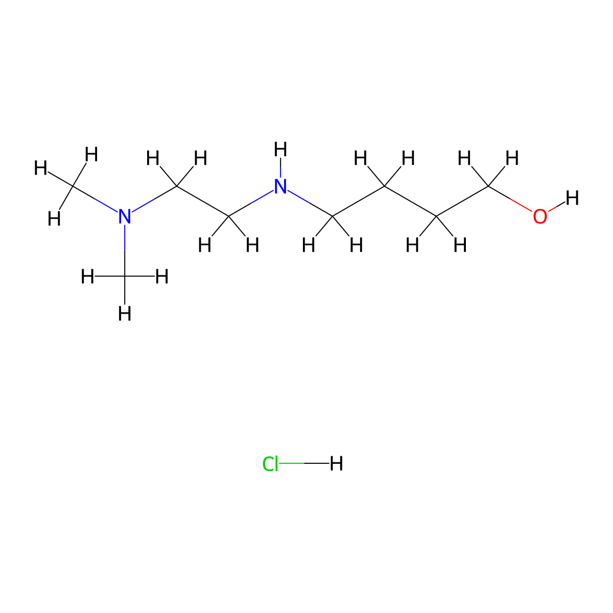 4-((2-(Dimethylamino)ethyl)amino)butan-1-ol hydrochloride molecular structure, CAS 2288710-40-5