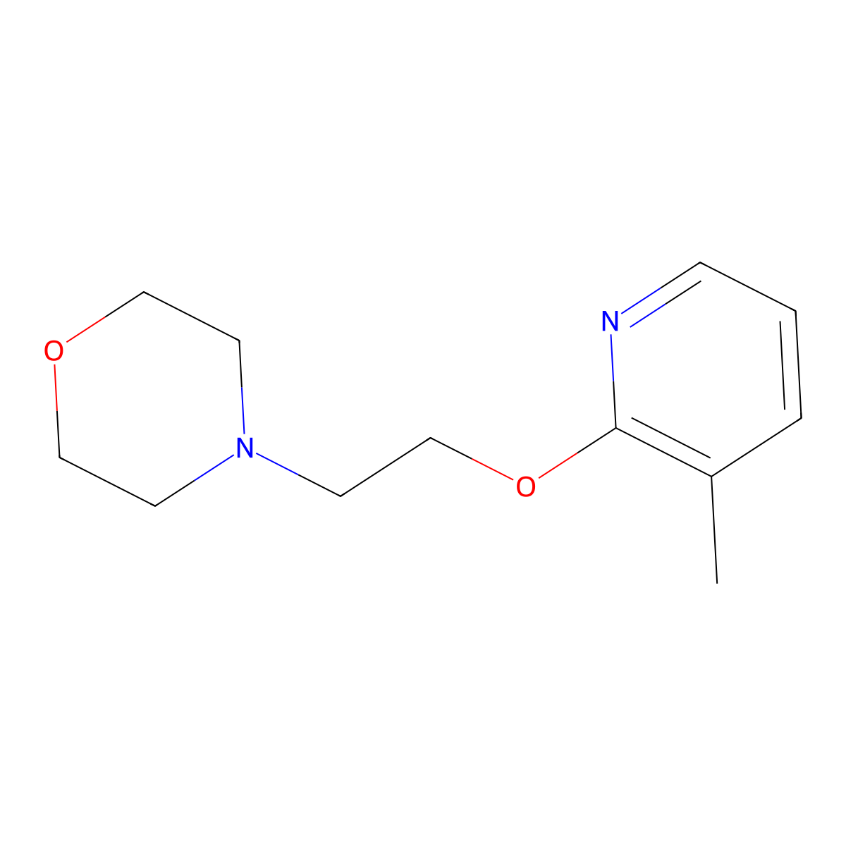2-[2-(Morpholino)ethoxy]-3-picoline molecular structure, CAS 2288710-50-7