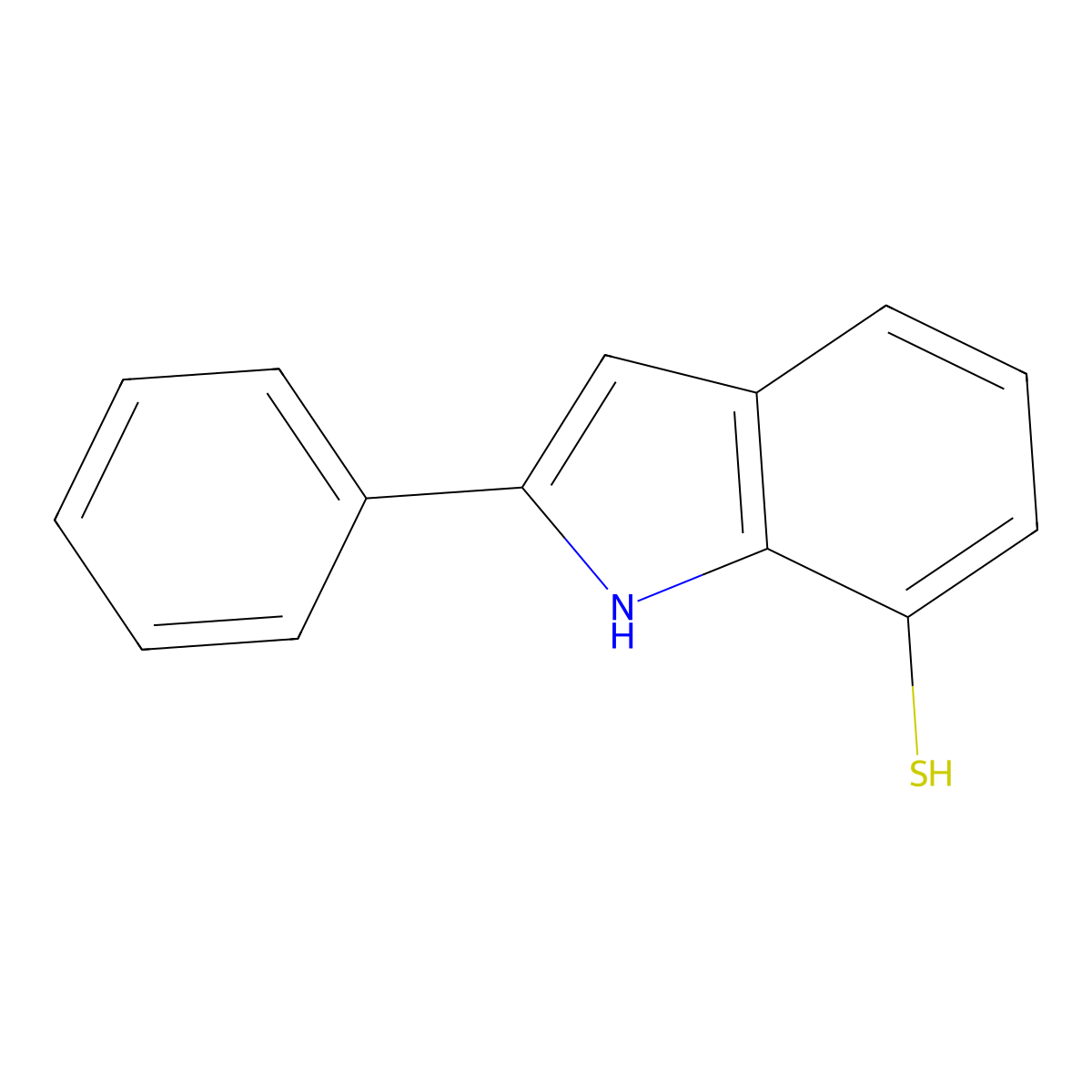 2-phenyl-1H-indole-7-thiol molecular structure, CAS 2288710-54-1