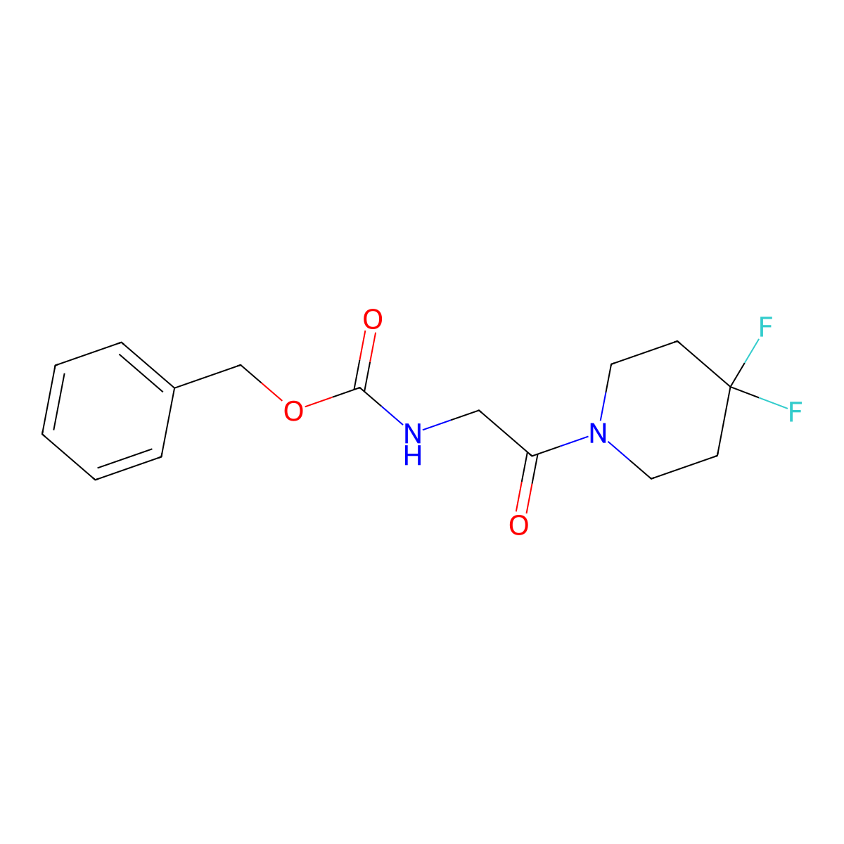 BEnzyl N-[2-(4,4-difluoropiperidin-1-yl)-2-oxoethyl]carbamate molecular structure, CAS 2288710-62-1