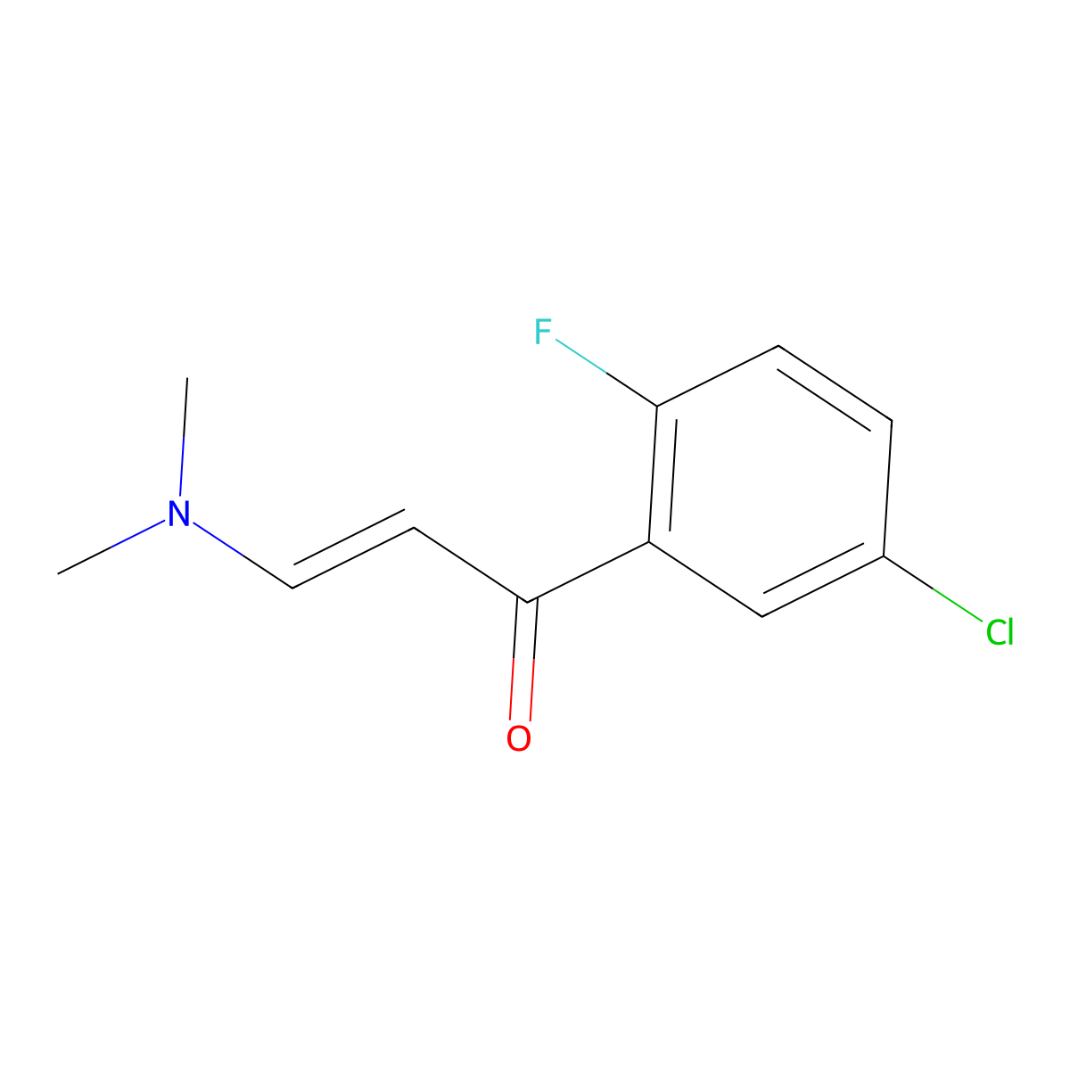 (2E)-1-(5-CHloro-2-fluorophenyl)-3-(dimethylamino)prop-2-en-1-one molecular structure, CAS 2288716-09-4
