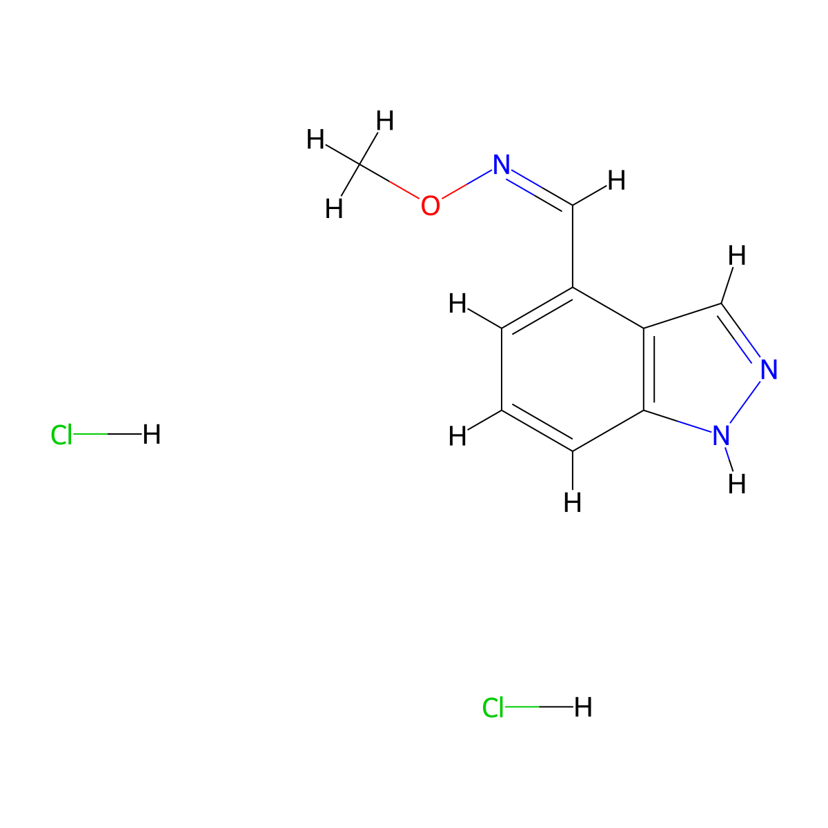 (Z)-(1H-INdazol-4-ylmethylidene)(methoxy)amine dihydrochloride molecular structure, CAS 2288716-13-0